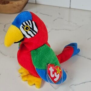 Ty Beanie Babies Jabber Parrot 1998 Original Baby Plush Toy Y2K 90s